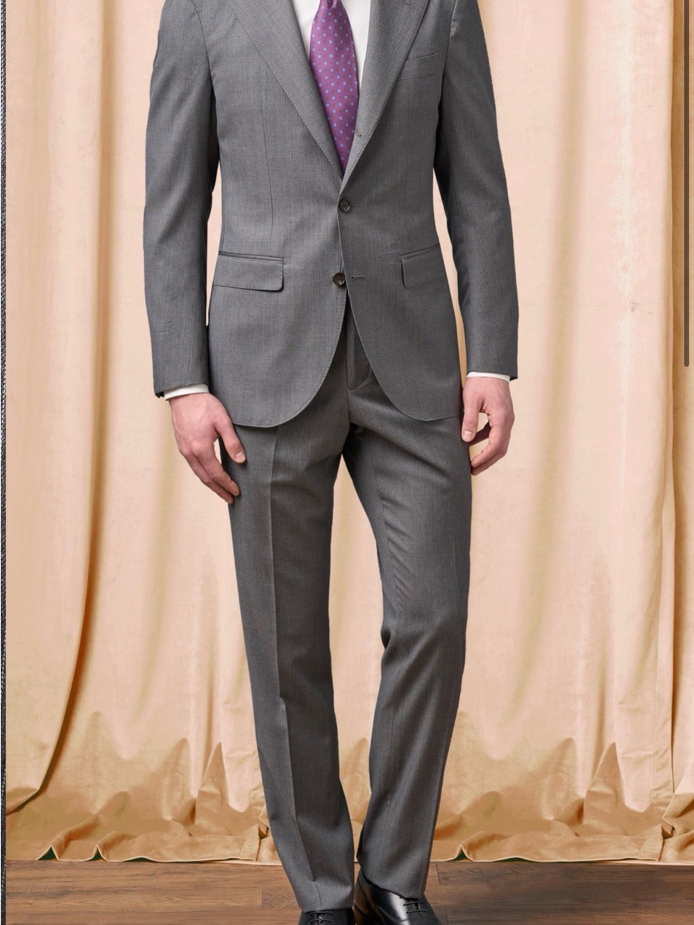 Spier & Mackay Gray pinstripe 3-Button Wool Suit - Classic slim Fit NWT